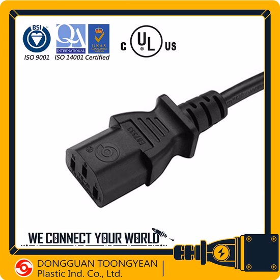 미국 캐나다 UL cUL 승인 미국 AC 전원 코드 케이블 고온 C15 커넥터